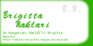 brigitta maklari business card